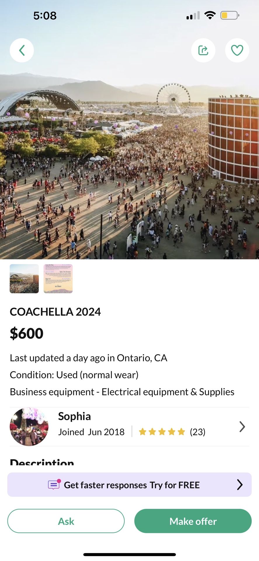 LOOKING FOR COACHELLA TICKETS 2024