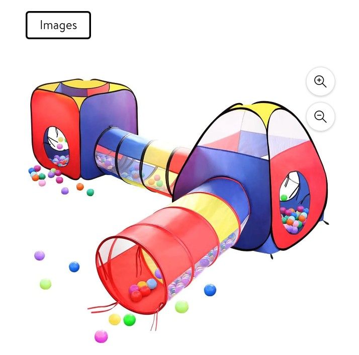 Kids Popup Tunnel House Set