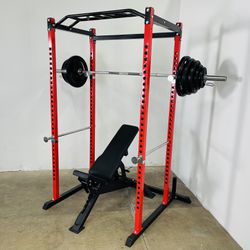 Squat Rack - Bench Press - Deadlift - Commercial Bench - Olympic Weight- Olympic Bar - Gym
