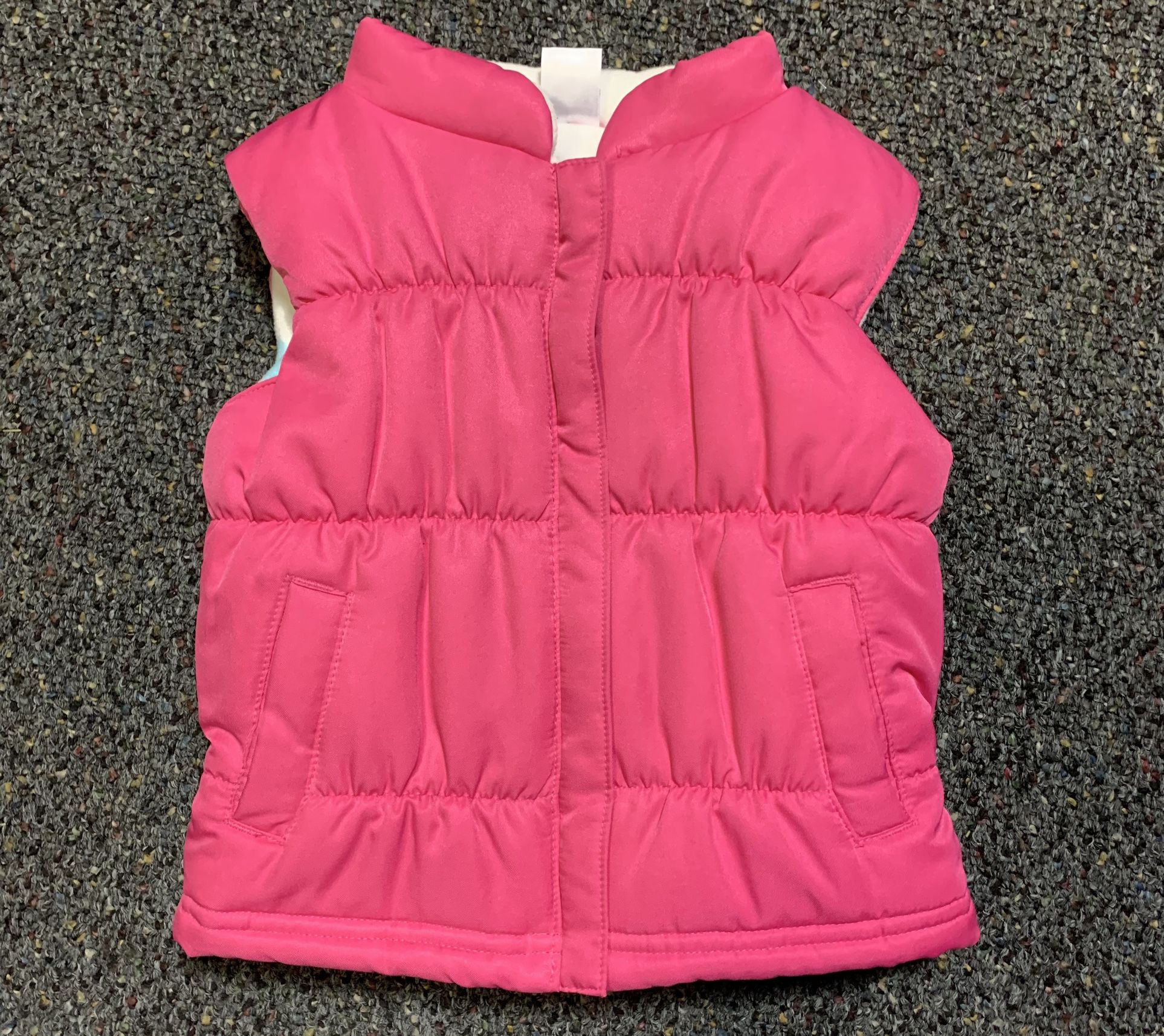 Carters Toddler girl size 12 month pink fleece lined puffer vest