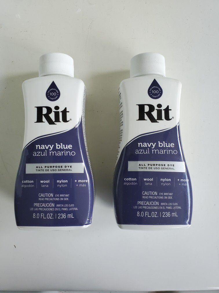 New Two Bottles of Rit All Purpose Liquid Dye (Navy Blue)