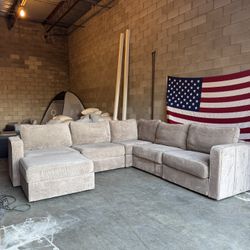 LOVESAC Sactional Sofa With Ottoman And 4 Storage Seats 