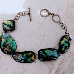 Abalone And Sterling Silver 925 Women's Bracelet