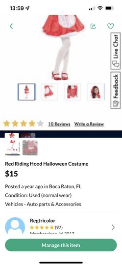 Red Riding Hood Halloween Costume