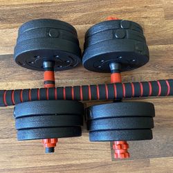 Adjustable Dumbbells 44LBS Total Barbells 