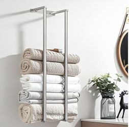 Towel Racks for Bathroom, Towel Holder for Bathroom Wall, 304 Stainless Steel Bathroom Towel Rack Wall Mounted for Storing Towels, Robes, Bathroom Tow