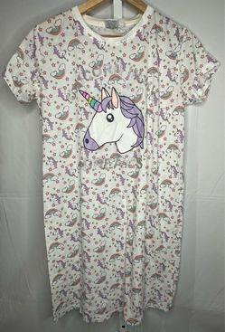 Emoji Girls White Unicorn Dreams Nightgown