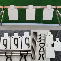 AR500 STEEL TARGETS (3PC) 7X12X3/8 SILHOUETTE W/STAND