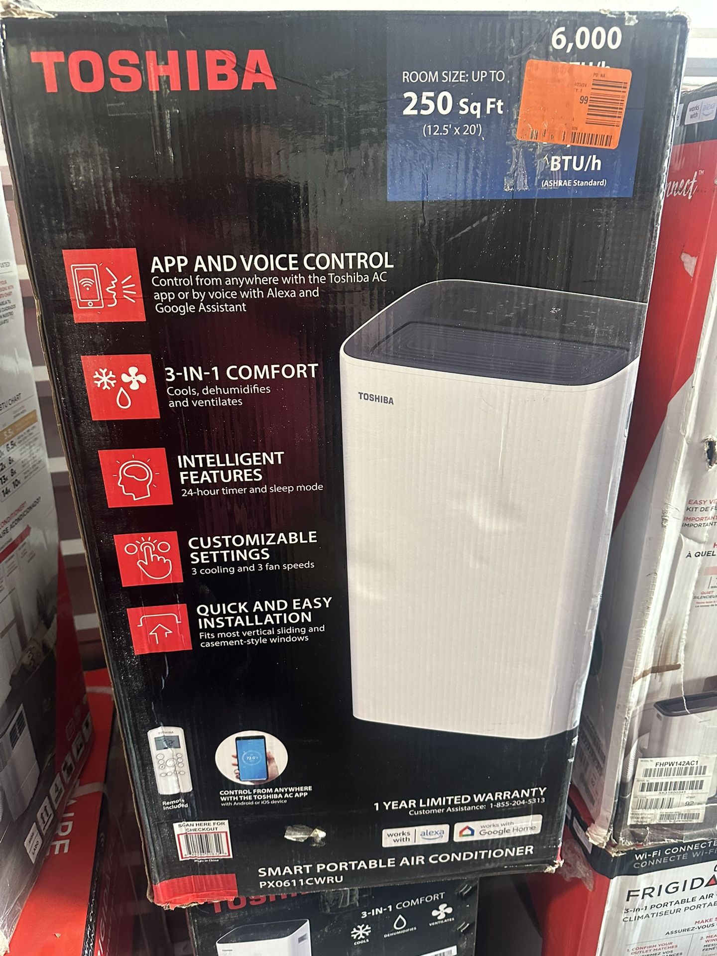 Toshiba Portable Ac Unit 6,000 Btu Sale!!!!!!