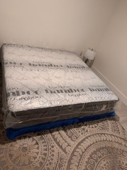 King mattress pillow top  and box spring set (2pc - brand new) NEW KING-QUEEN-FULL-TWIN SIZE SETS MATTRESS AND BOX SPRING 2-pcs