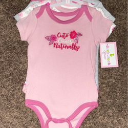 Baby Girl 3pc Onesie Set