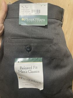 Flynn O'Hara Men's Grey Classic Relaxed Fit Dress Pants Size 32W New with tags