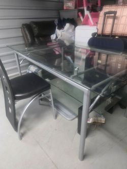 Glass Top Dining Table with Chairs