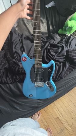 Squire Mustang guitar sonic boom color