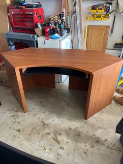 Corner Computer Desk with File Drawers
