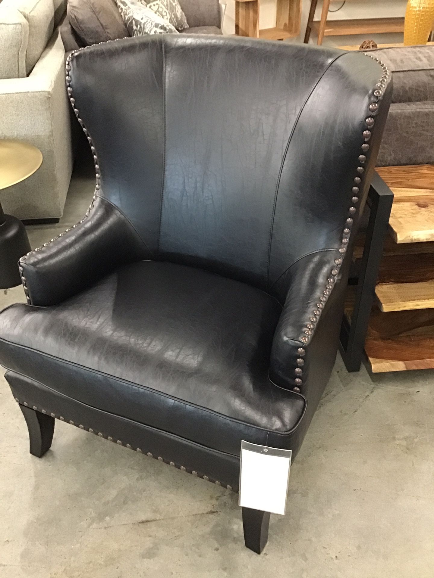 LEATHER WINGBACK CHAIR