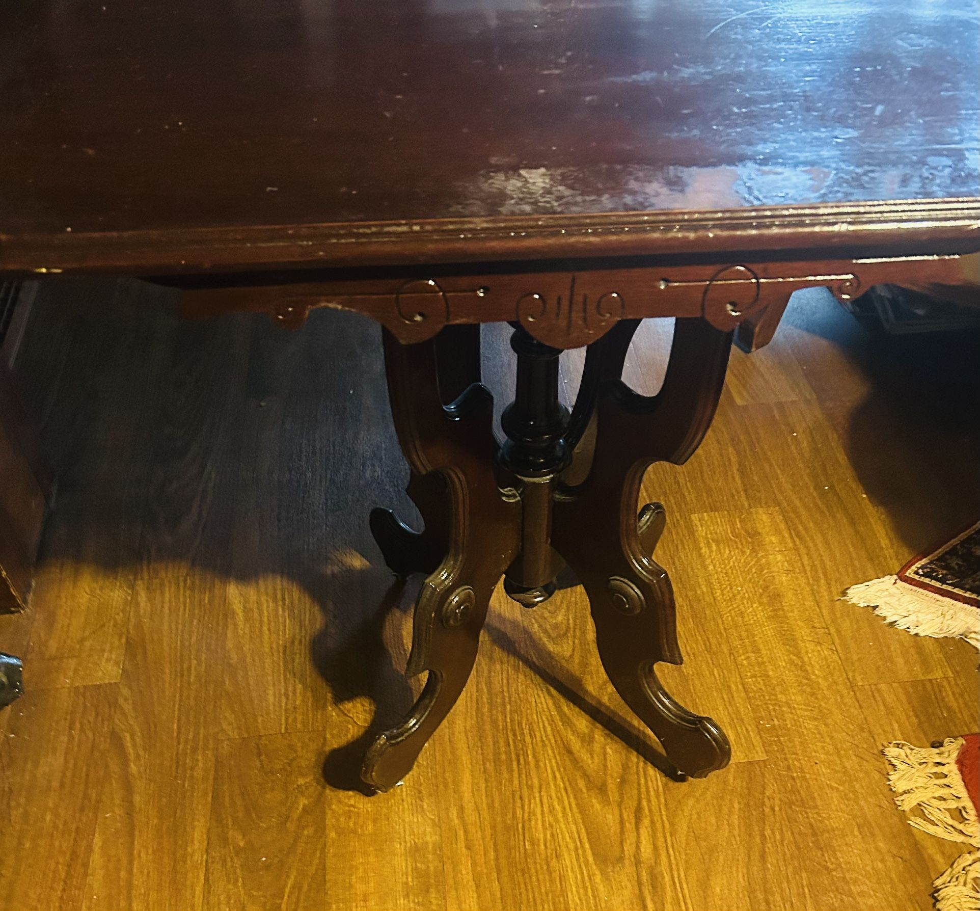 Antique Victorian Square Table 30 Inches Long 26 Wide 42 Tall