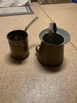 Antique Rustic Copper Pots