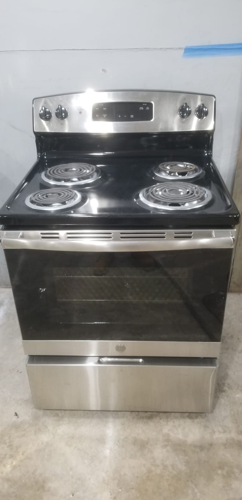 GE Stove Electric Stainless Steel 