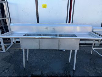 3 compartment stainless steel sink commercial