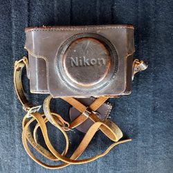 Vintage Nikon Rangefinder Leather Camera Case 
