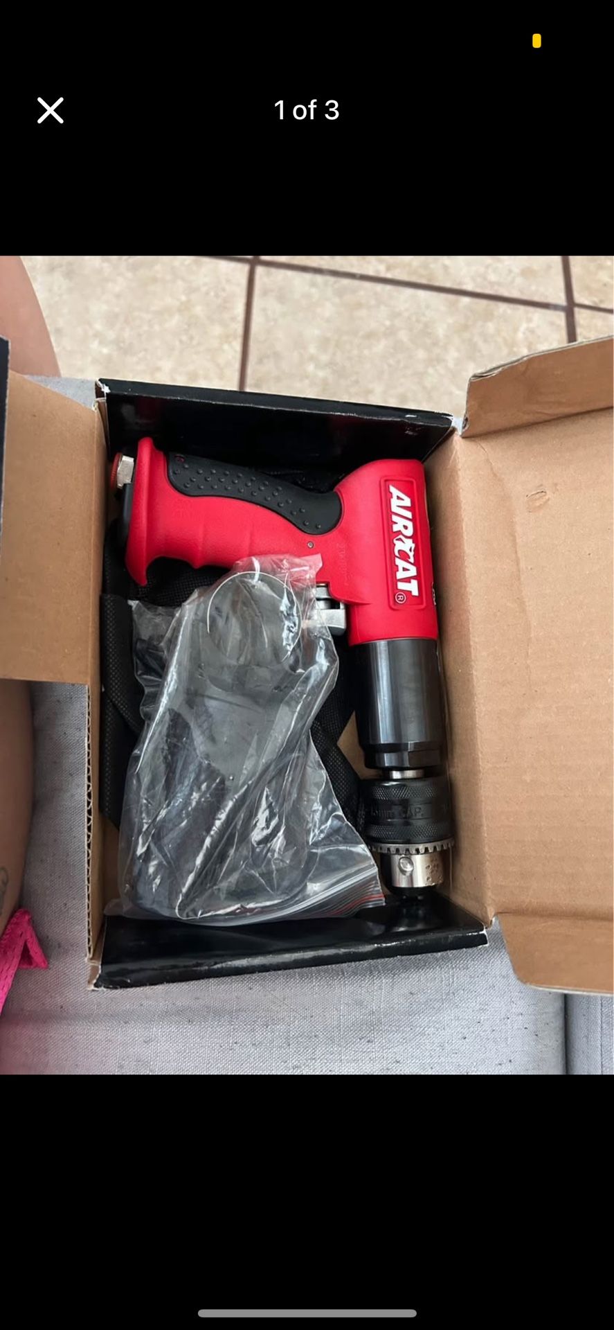 AIRCAT Pneumatic Tools 4450: 1/2-Inch Reversible Composite Drill Air Tool, Side Handle, 400 RPM, 60 HP Motor ARIAT.