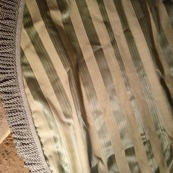 Mint Green TABLECLOTH With Braided Frindge 