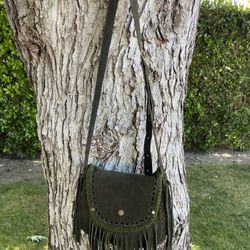 Suede Crossbody Bag