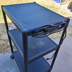rolling utility cart with wheels and Power Strip - $75.
