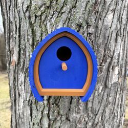 Modern 3D Printed Birdhouse – Weatherproof PETG – Easy Mount – Bright green