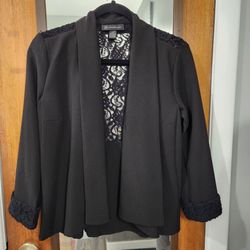 INC International Concepts Black Lace Blazer