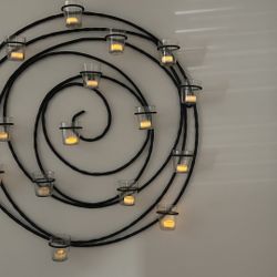 Pottery Barn  Spiral Wrought Iron Candle Holder