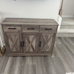 Farmhouse Wood Coffee Bar Cabinet