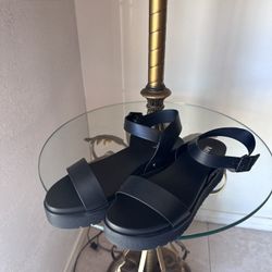 Black Platform Sandals Size 10