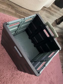 Medium Plastic Rolling Storage Crate