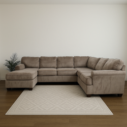 Large Ashley Furniture Gray U Shaped Sectional Couch