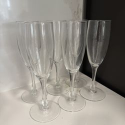 🥂 Set of 6 Champagne Flutes – $8 (Cash Only) | Westfield, NJ