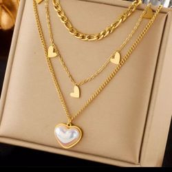 Stainless Steel Heart 💜 Necklace 