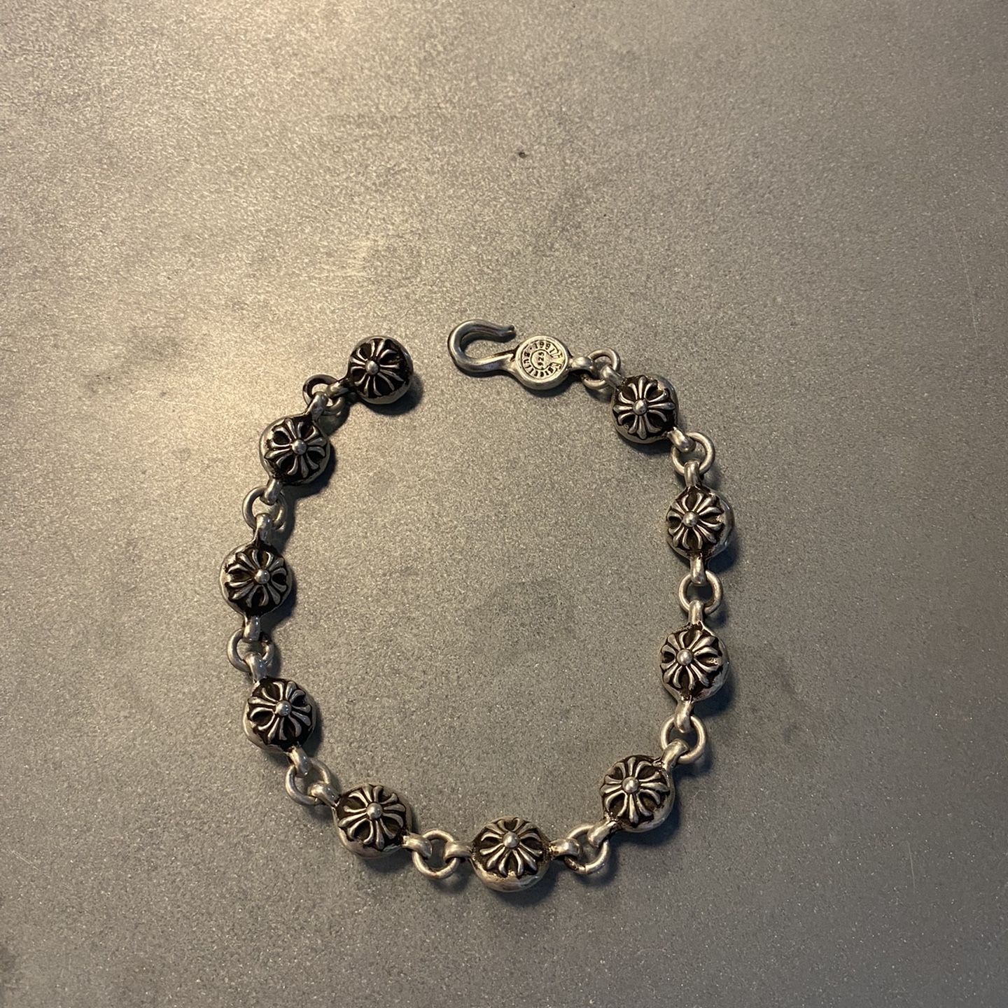 Chrome hearts store cross ball bracelet