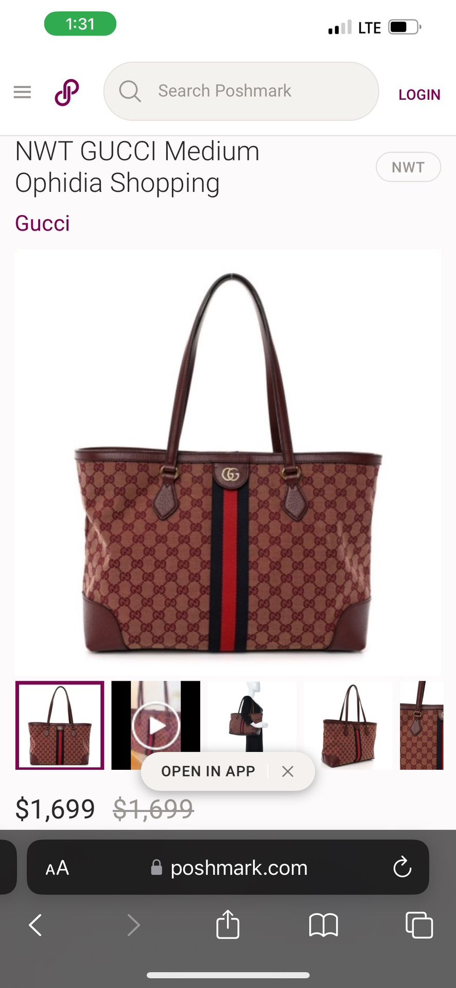 Gucci M/ Ophidia tote