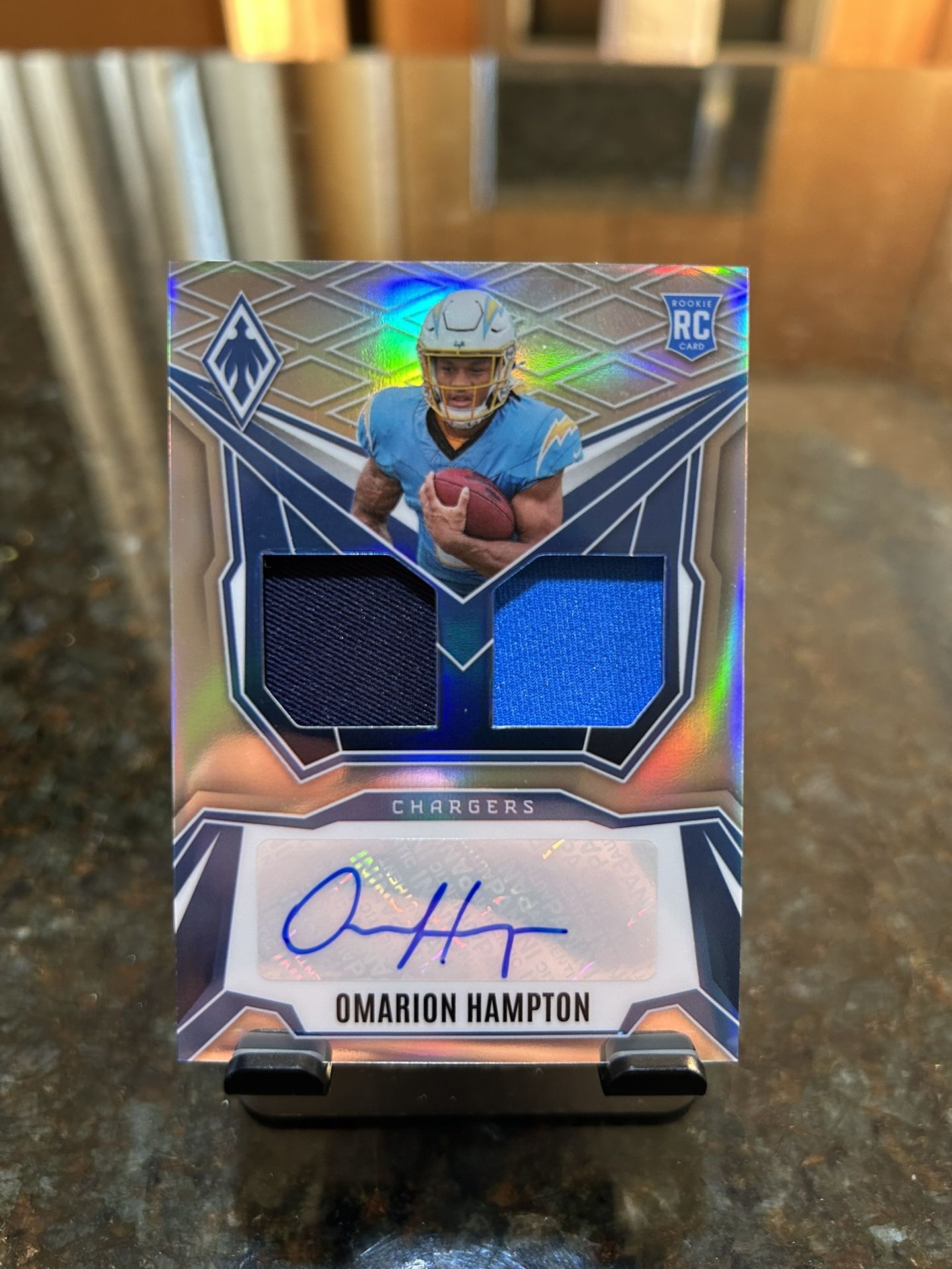 2025 Omarion Hampton Dual Patch Rookie Auto /149
