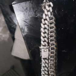 Vvs1 13mm Cuban Real Silver 