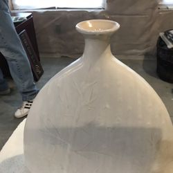 Large White Ceramic Vase $10