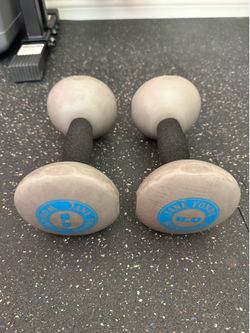 Pair of 8 lb Jane Fonda weights