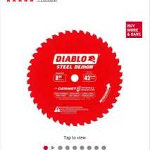 8" ferrous metals blade