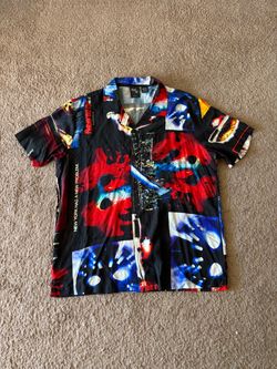 Men’s Friday The 13th Halloween Jason Voorhees Button Down Shirt