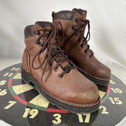 Danner Men 7 Workman GTX 16003 Waterproof 6" Plain Toe Work Boot Leather Brown
