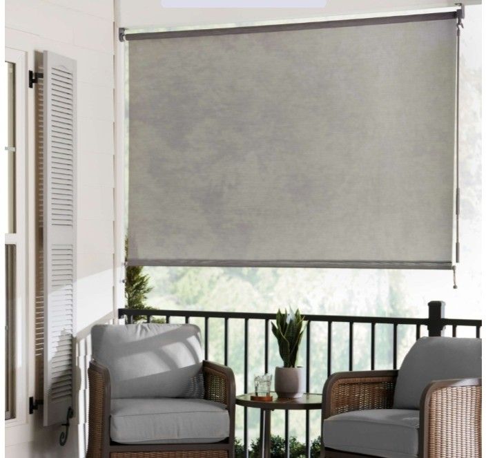 New Allen + Roth 96-in x 96-in
Wand-Operated Outdoor Roller
Shade Stone