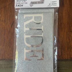 Bride To Be Silver Glitter Sash