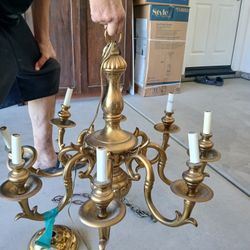 Solid Brass Antique Chandelier 
